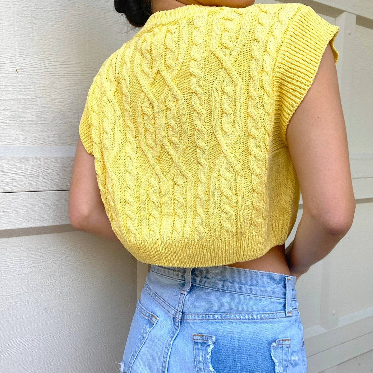 Nora Yellow Crop Sweater FINAL SALE