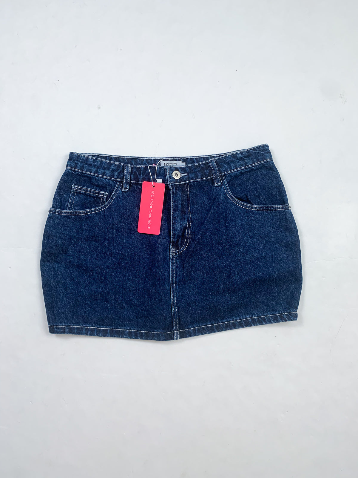 Beginning Boutique- Blue Denim Mini Skirt - NEW WITH TAGS