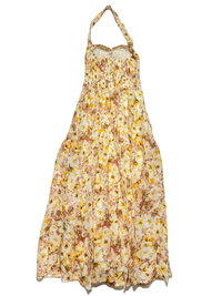 Astr - Yellow Floral Halter Dress