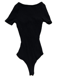 Polly - Black Ribbed Bodysuit