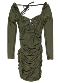 Tiger Mist - Green Ruched Dress