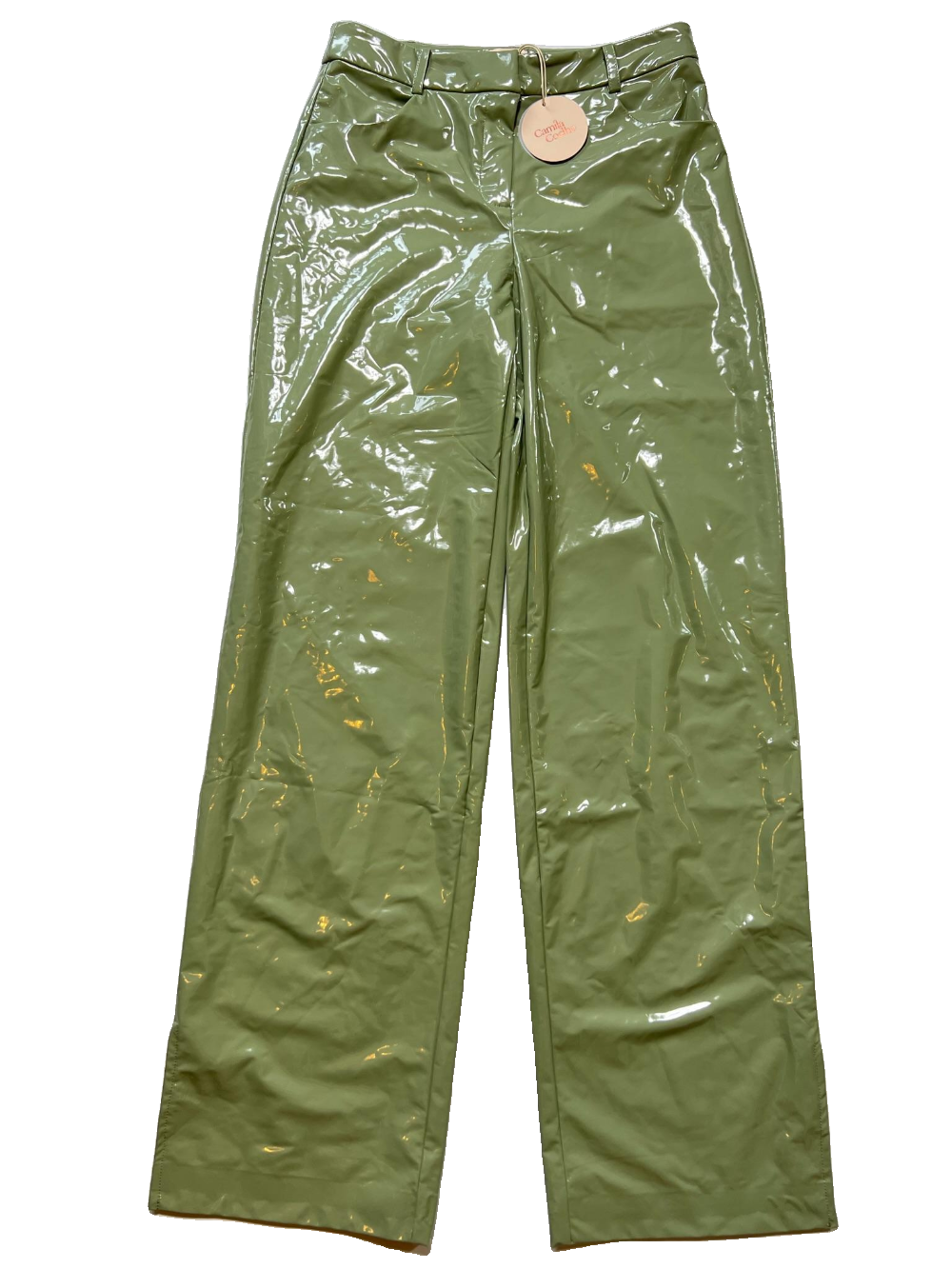 Camila Coelho - Green Leather Pants - NEW WITH TAGS