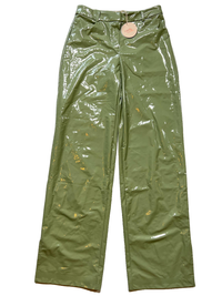 Camila Coelho - Green Leather Pants - NEW WITH TAGS
