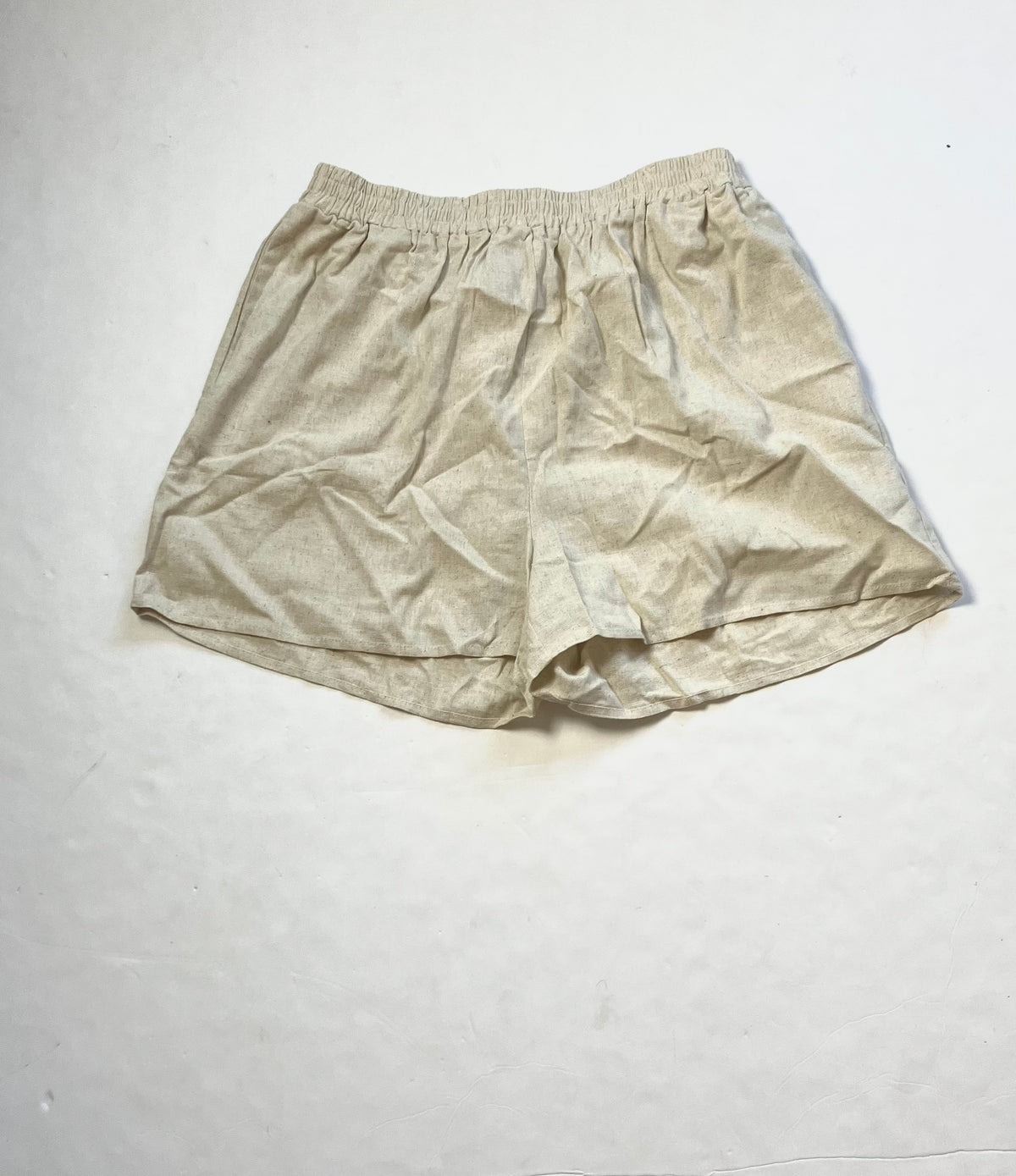 CHARCOAL- Linen Beige Shorts with pockets NEW WITH TAGS