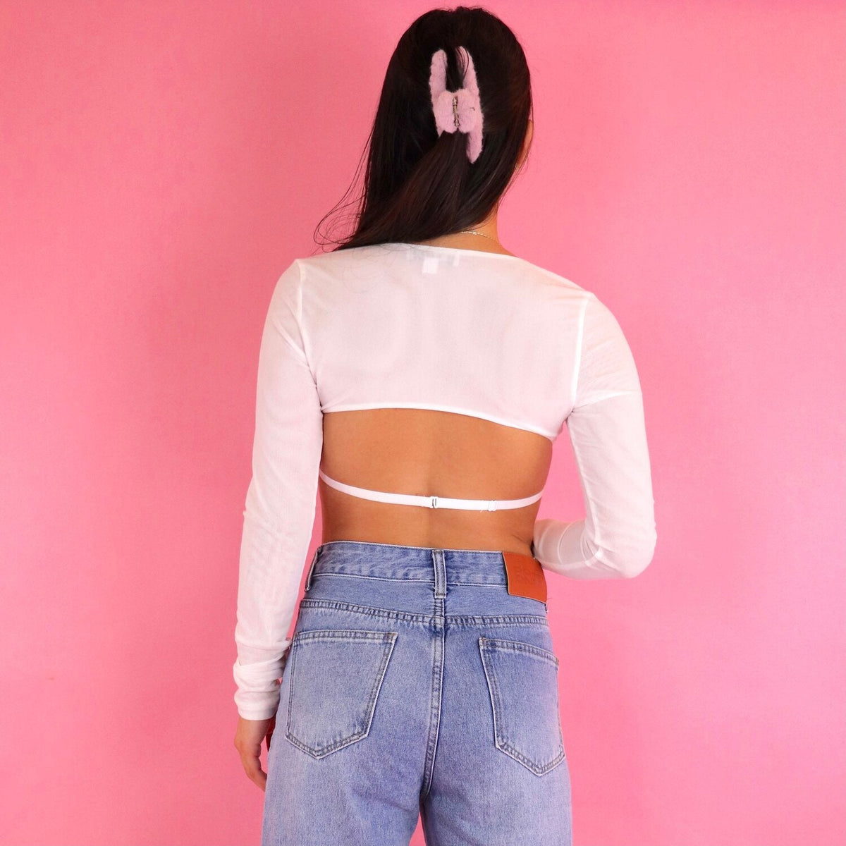 Into You White Long Sleeve Top FINAL SALE