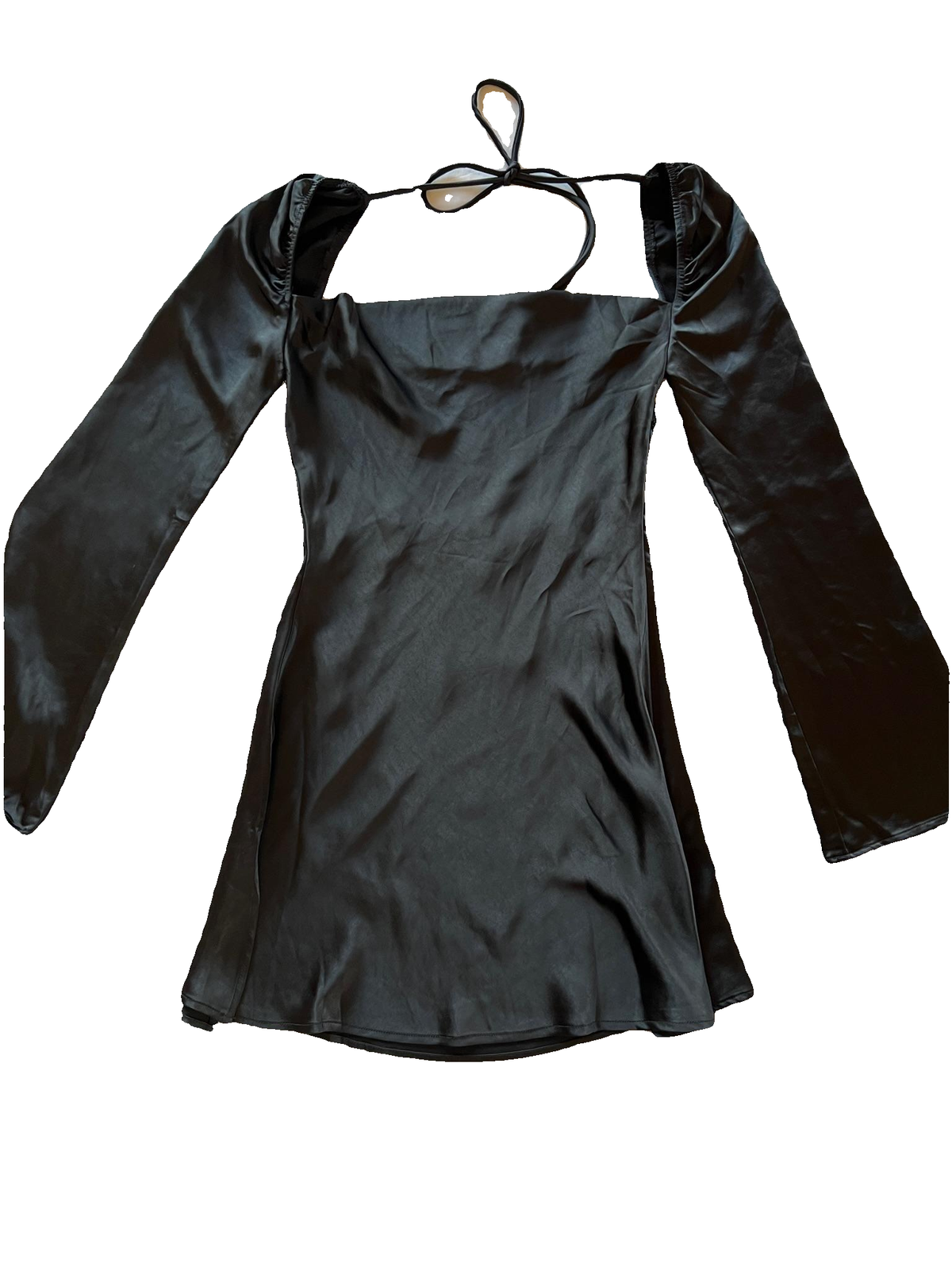 Beginning Boutique - Black "Marienne" Silk Mini Dress - NEW WITH TAGS FINAL SALE
