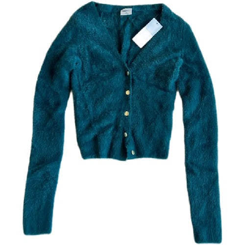 Abercrombie & Fitch - Blue Fuzzy Cardigan - NEW WITH TAGS