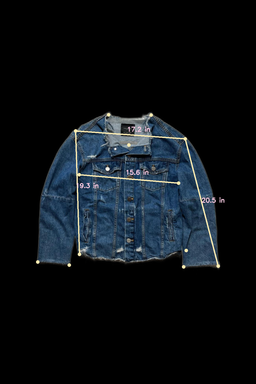 Zara - Blue Frayed Denim Jacket