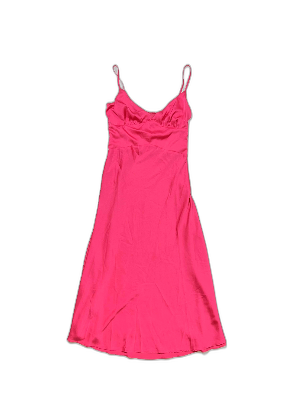 Pink Silky Midi Dress