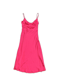 Pink Silky Midi Dress