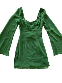 Beginning Boutique - Green "Amalfi" Long Sleeve Mini Dress - NEW WITH TAGS FINAL SALE