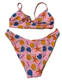 Grey Bandit X ANA- Pink Shell Print Bikini NEW WITH TAGS
