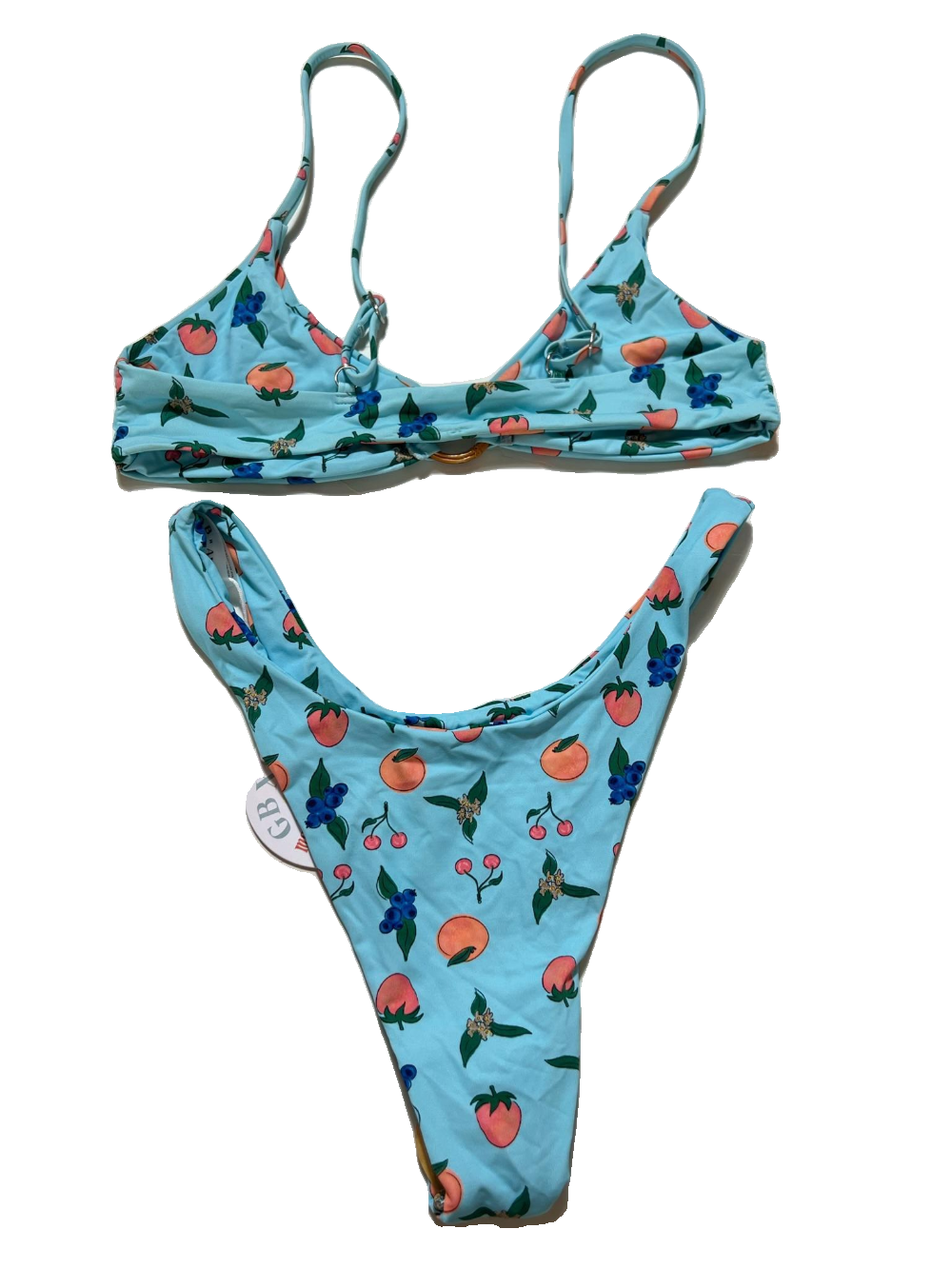 Grey Bandit X ANA- Blue Fruit Cheeky Bottom Bikini NEW WITH TAGS