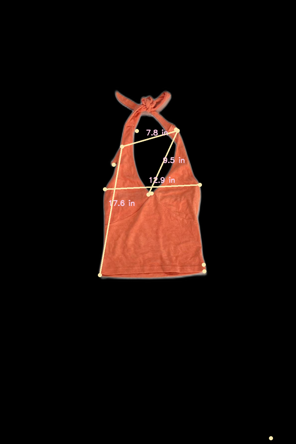 The Wolf Gang- Orange Halter Crop Top