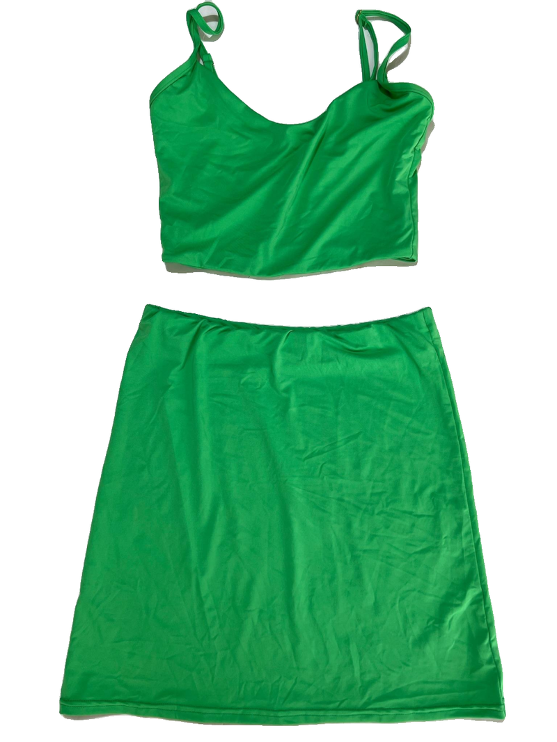 Djerf Avenue- Green Skirt Set