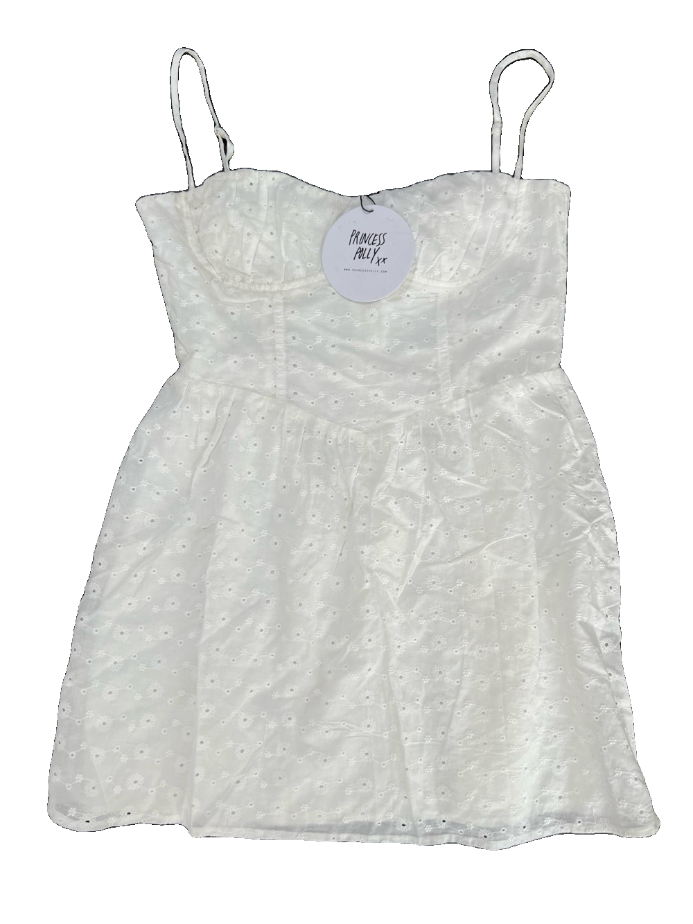 Princess Polly- White "Mckilah" Mini Dress NEW WITH TAGS