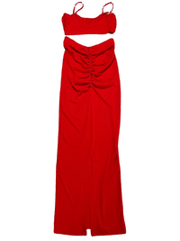 Meshki- Red Maxi Skirt Set