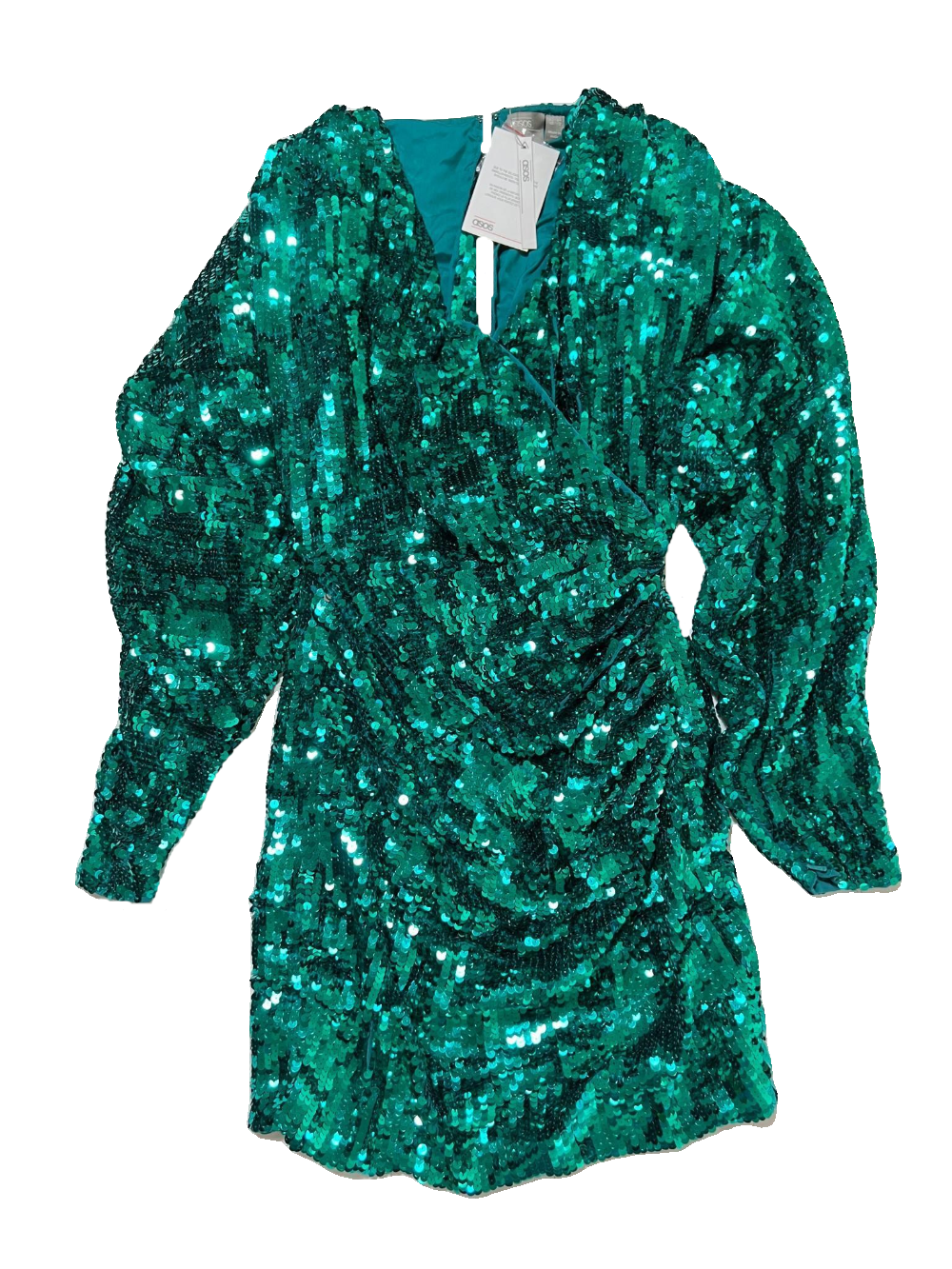 Dress Asos Robe Sequins ASOS EDITION Embellished Disc Sequin Square Neck  Full Skirt Midi