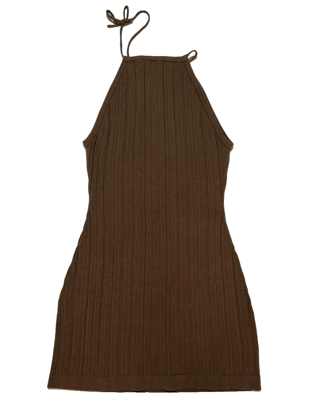 & Other Stories- Brown Ribbed Mini Dress