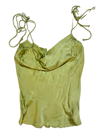 Wilfred- Green Satin Cowl Neck Tank