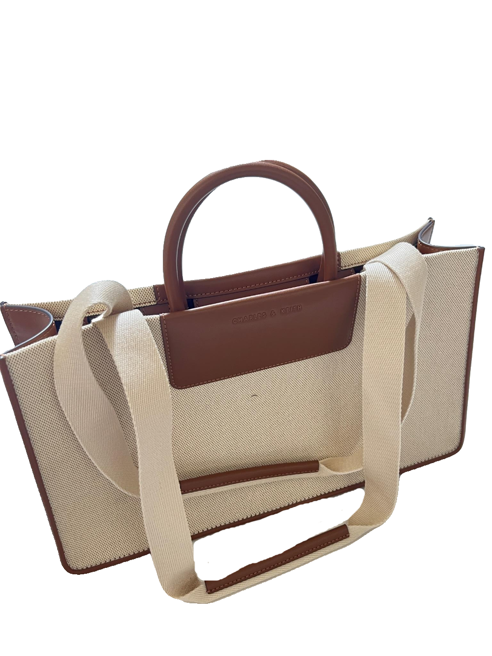 Charles Keith Brown and Tan Tote Bag