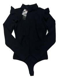 Bebe- Black Long Sleeve Bodysuit - NEW WITH TAGS