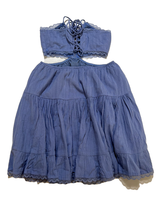 Sky to Moon- Blue Cut Out Mini Dress