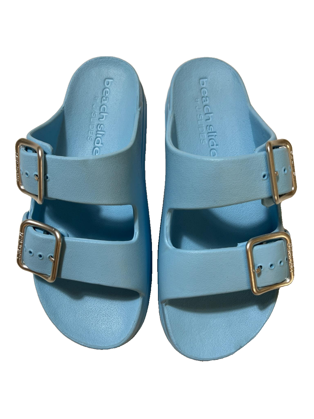 J. Slides- Blue Platform Sandals