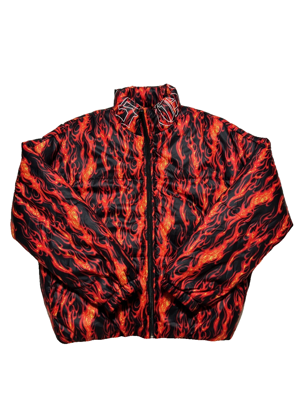 One15- Red "Flame" Puffer Jacket