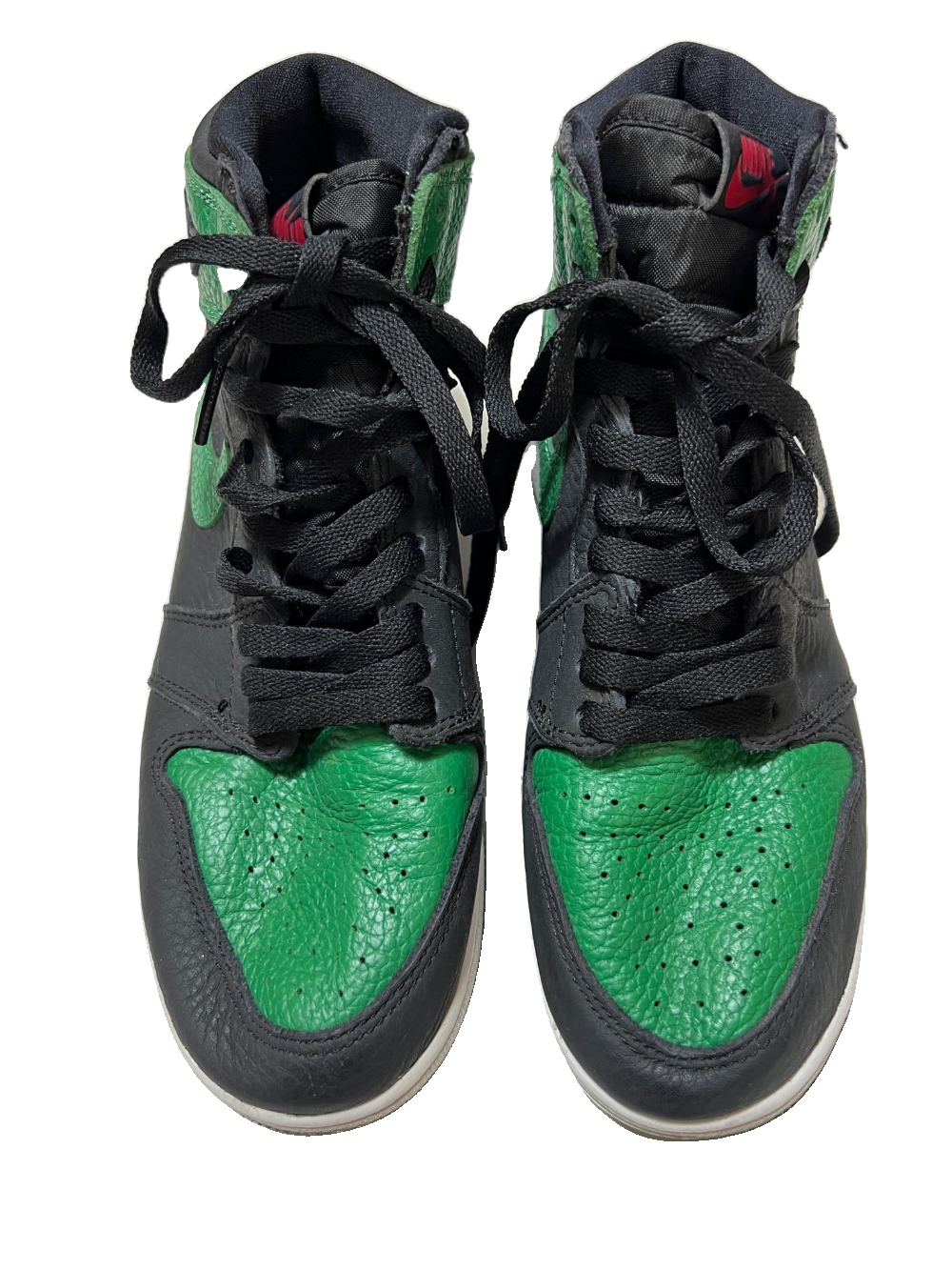 nike high tops black and green