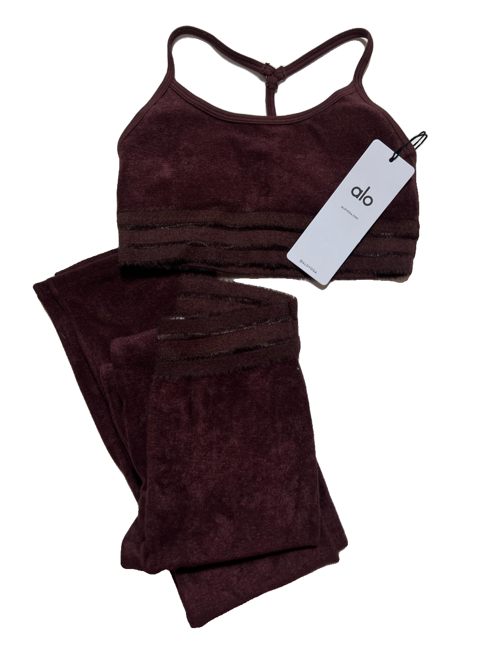 Alo- Brown Terrycloth Pant Set NEW WITH TAGS!