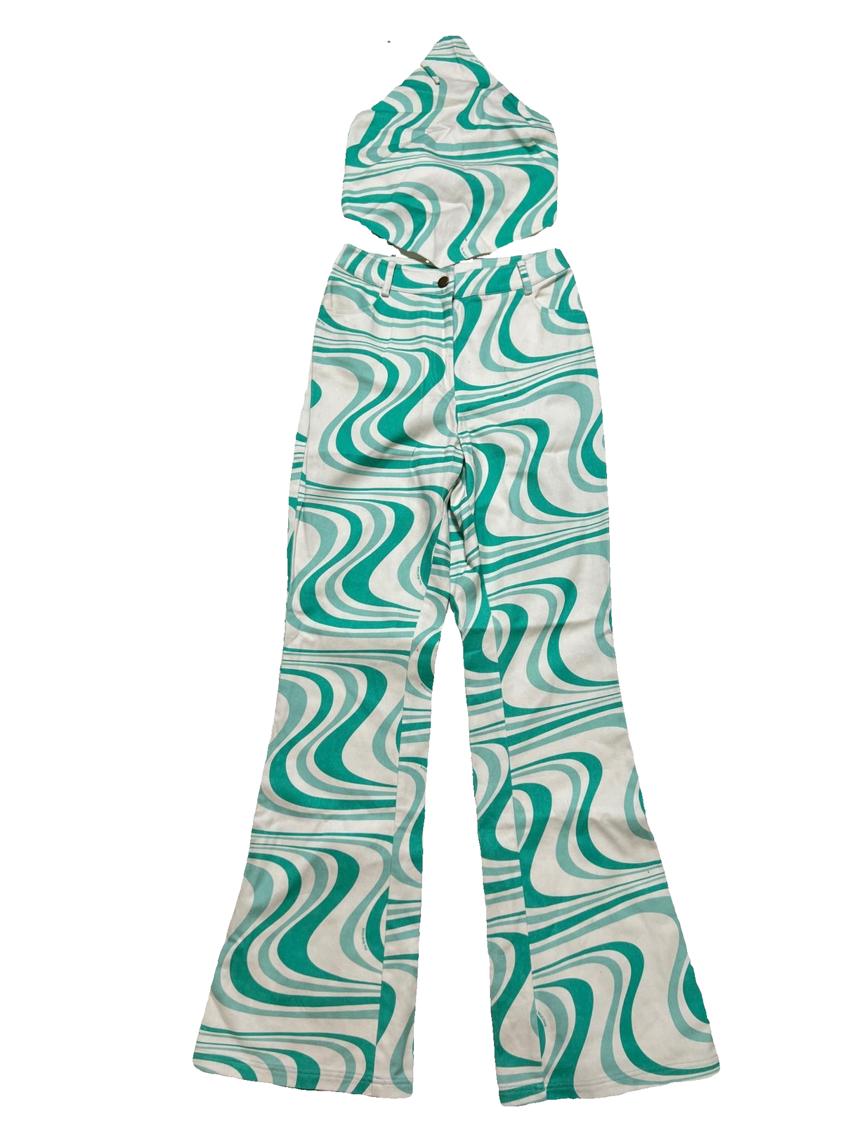 The Wolf Gang- Green Swirl Matching Pant Set