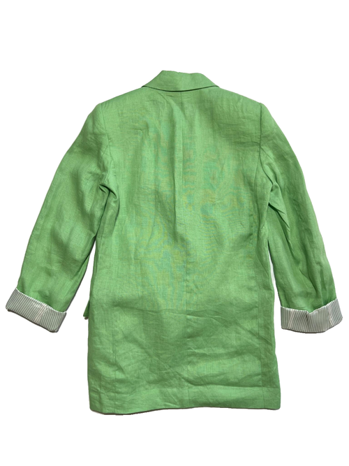 Zara- Green Linen Blazer