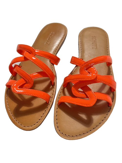 Schutz- Orange Strap Sandals