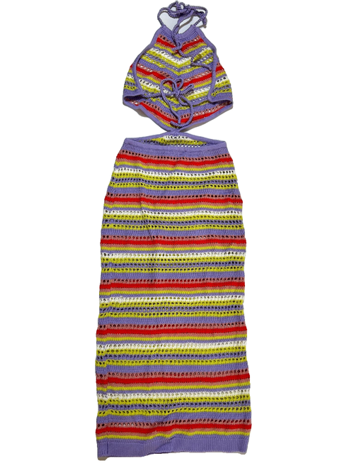 Tularosa- Multicolor Crochet Midi Dress
