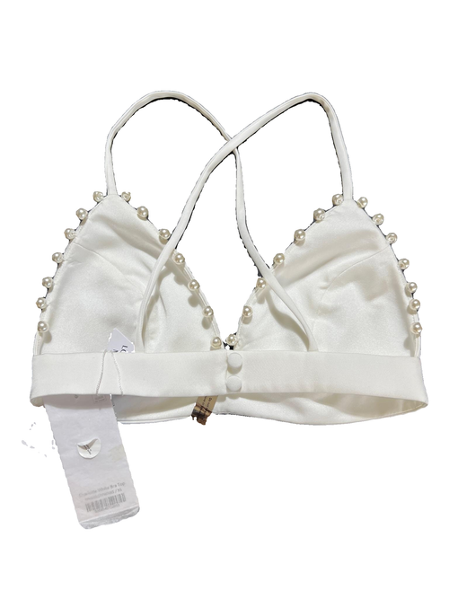 Nadine Merabi- White "Charlotte" Bra Top - NEW WITH TAGS