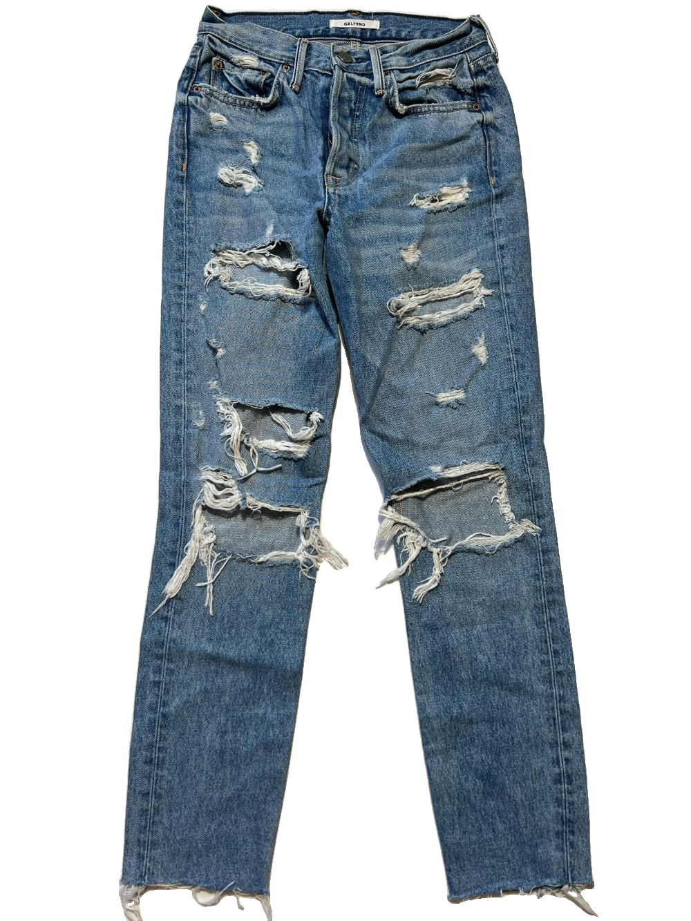 Grlfrnd - Medium Wash Distressed Jeans