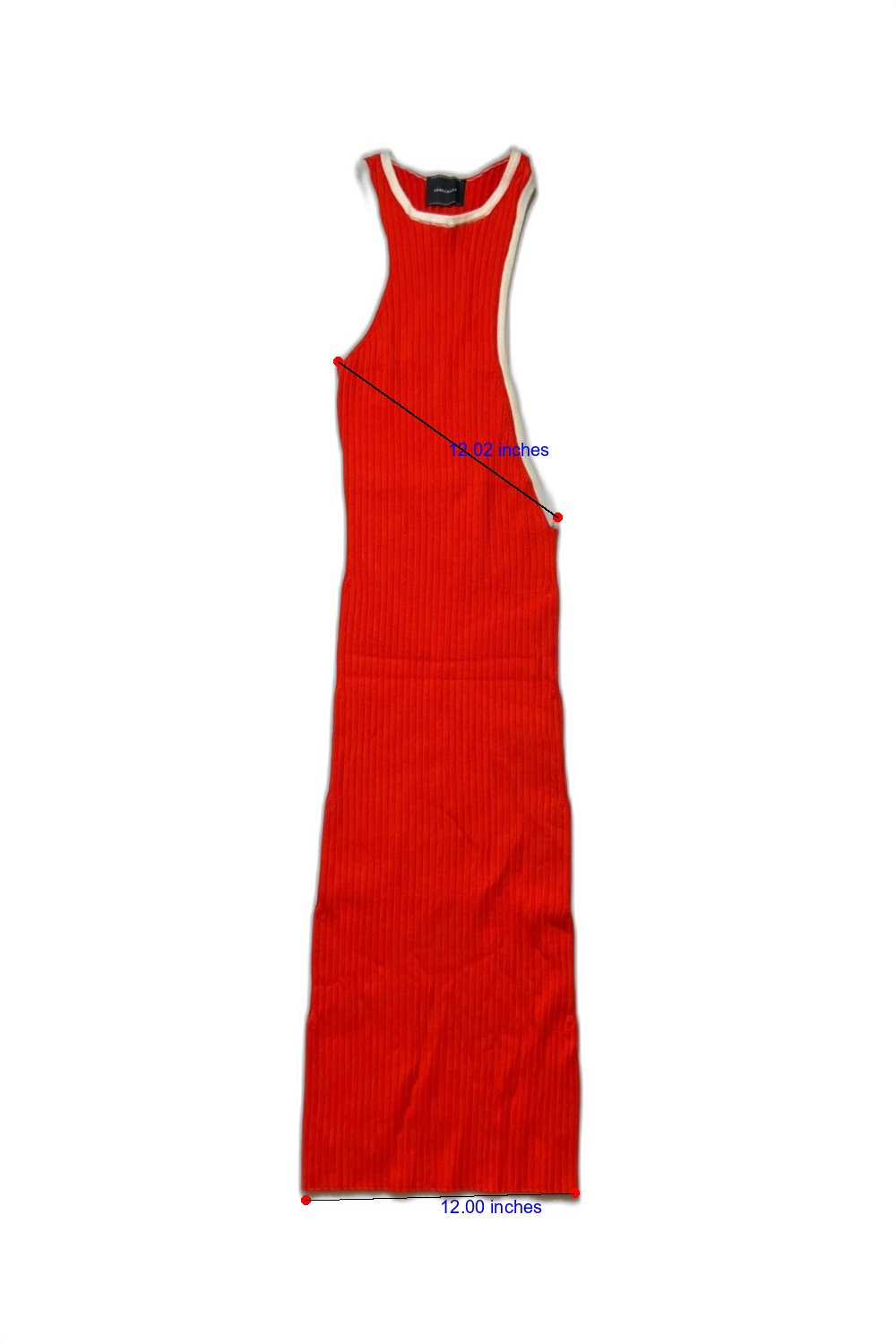 Longchamp - Red Uneven Maxi Dress