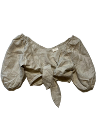 Posse - Beige Linen Tie Top