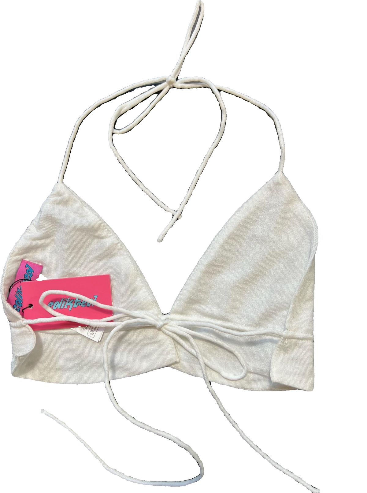 Edikted - White Triangle Swim Top - NEW WITH TAGS