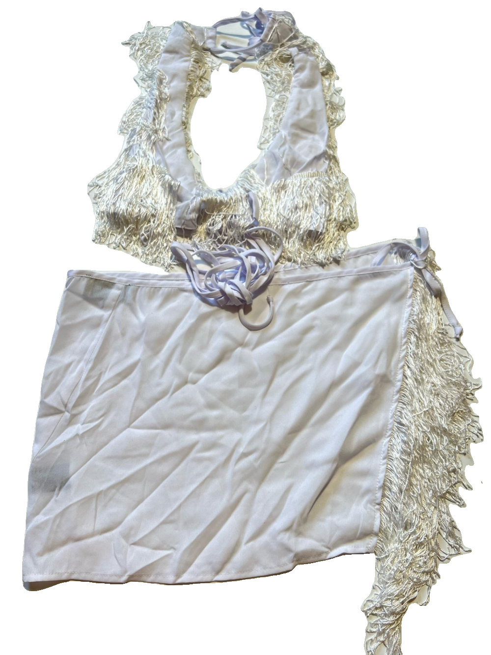 EastnWest - White Ruffle Skirt Set