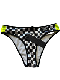 Triangl - Black Sparkly Checkerboard Swim Bottoms - NEW WITH TAGS