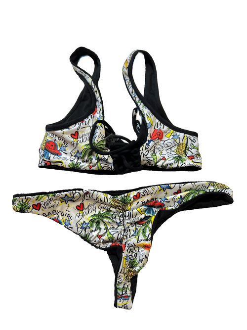 ONEONE - Multicolor Comic Print Bikini - NEW WITH TAGS