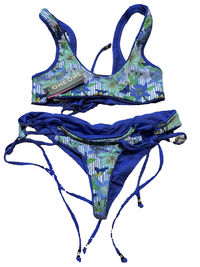ONEONE - Blue Floral Bikini Set - NEW WITH TAGS