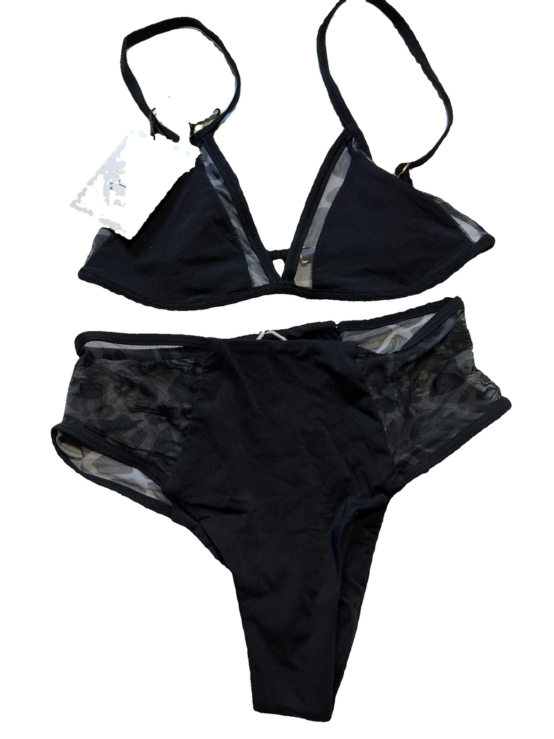 Revel Rey Swim Black Shear Bikini NEW WITH TAGS DETOURE