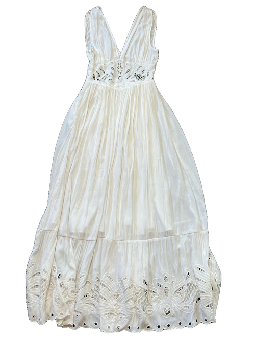 Ramy Brook - White Plunge Neck Maxi Dress