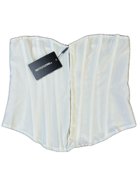 Pretty Little Thing - White Corset Crop NEW WITH TAGS