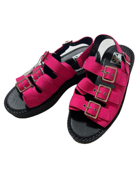 T.U.K- Pink Black Sandals NEW WITH TAGS