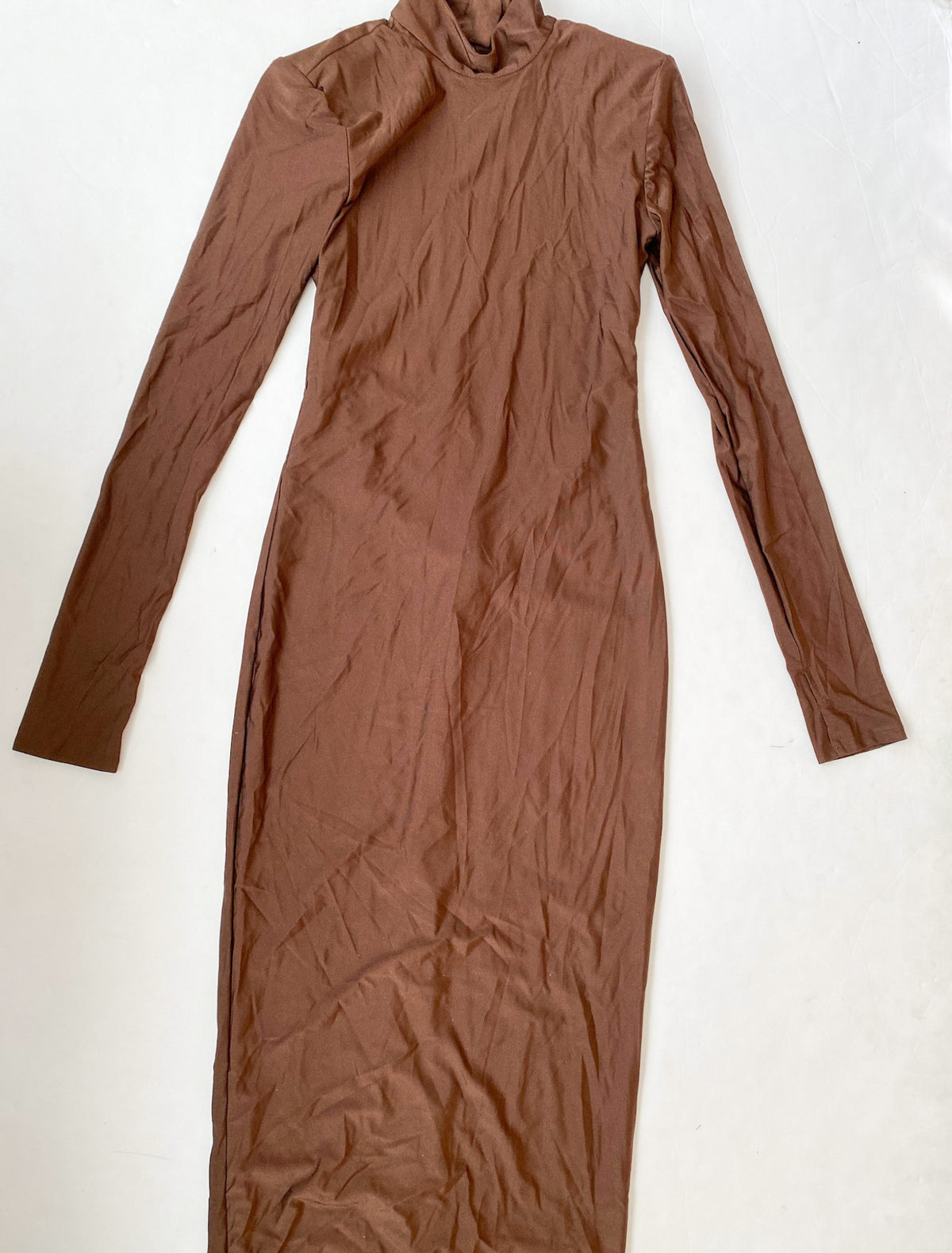 Revolve Brown Long Sleeve Maxi Dress with Open Back - NEW WITH TAGS
