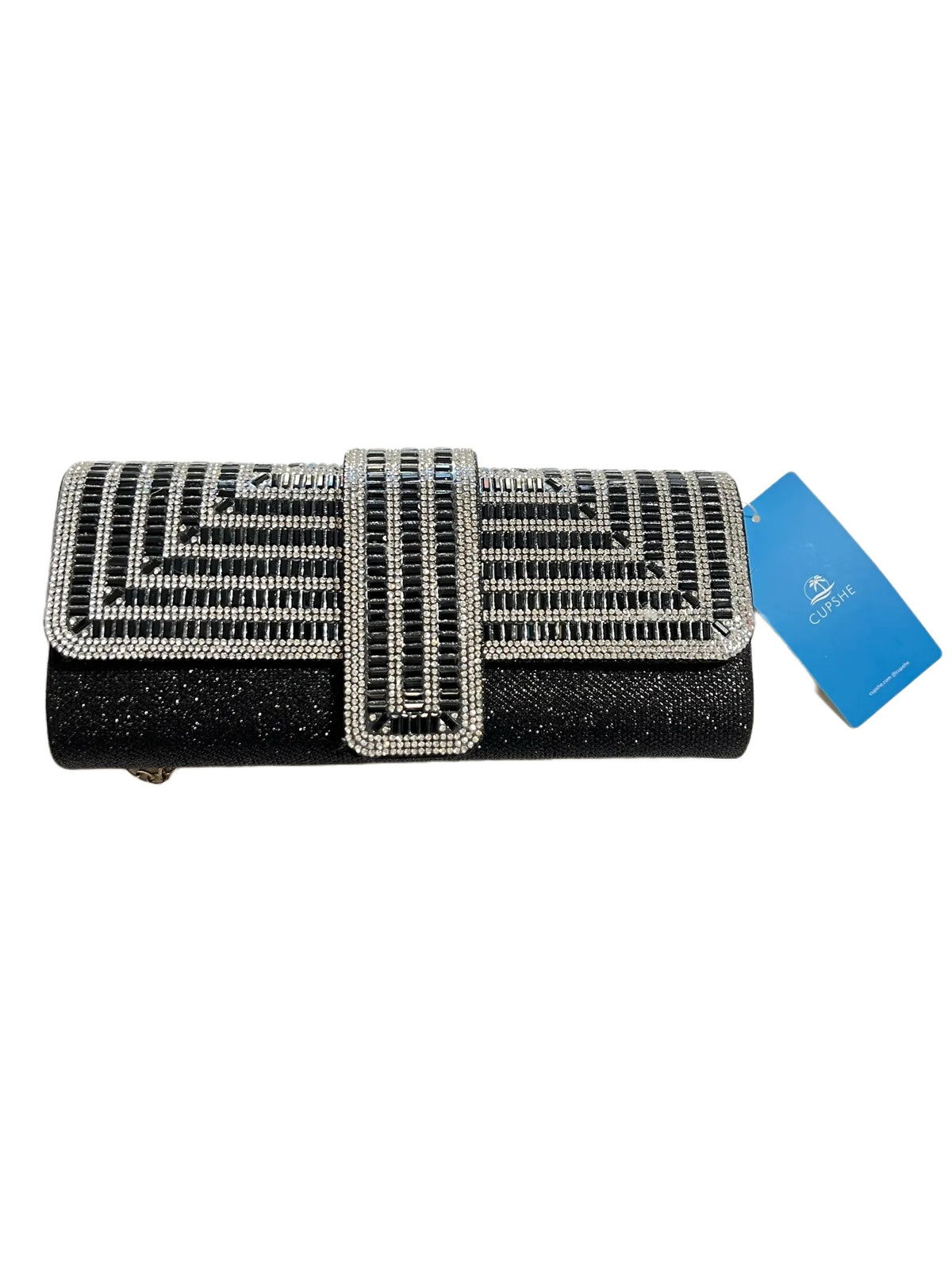 Cupshe- Black and White Sparkle Clutch New With Tags!